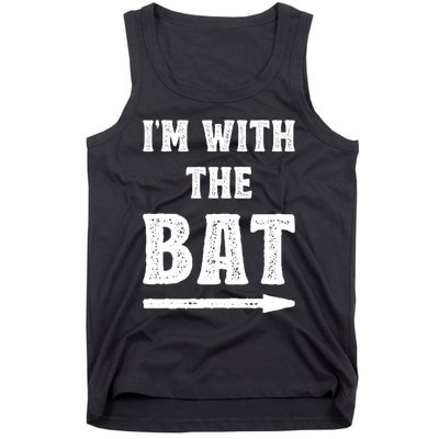 IM With The Bat Costume Halloween Matching Couple Lazy Diy Tank Top