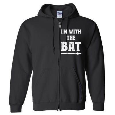 IM With The Bat Costume Halloween Matching Couple Lazy Diy Full Zip Hoodie