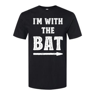 IM With The Bat Costume Halloween Matching Couple Lazy Diy Softstyle CVC T-Shirt