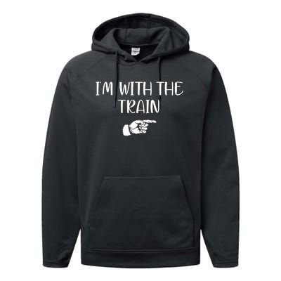 Im With The Train Performance Fleece Hoodie