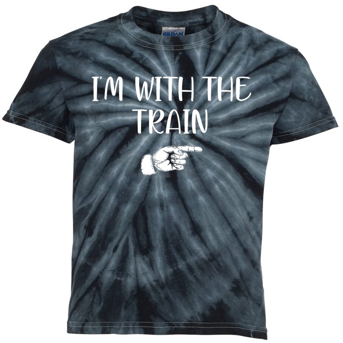 Im With The Train Kids Tie-Dye T-Shirt