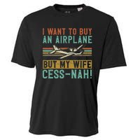 I Want To Buy An Airplane But My Wife Cess Nah! Pilot Cooling Performance Crew T-Shirt