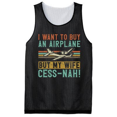 I Want To Buy An Airplane But My Wife Cess Nah! Pilot Mesh Reversible Basketball Jersey Tank