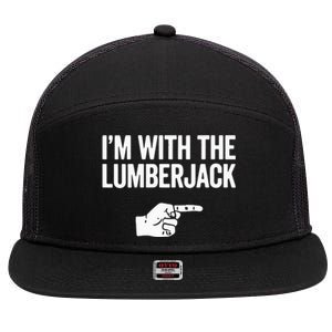 I'm With The Lumberjack Matching VNeck 7 Panel Mesh Trucker Snapback Hat