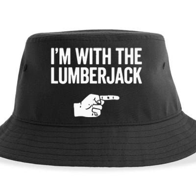 I'm With The Lumberjack Matching VNeck Sustainable Bucket Hat