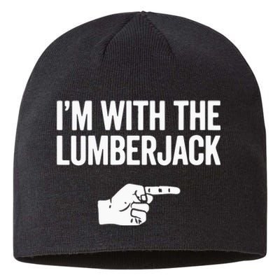 I'm With The Lumberjack Matching VNeck Sustainable Beanie