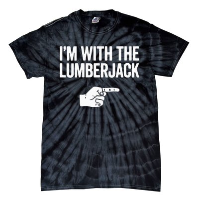 I'm With The Lumberjack Matching VNeck Tie-Dye T-Shirt