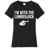 I'm With The Lumberjack Matching VNeck Women's T-Shirt