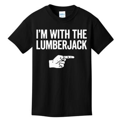 I'm With The Lumberjack Matching VNeck Kids T-Shirt