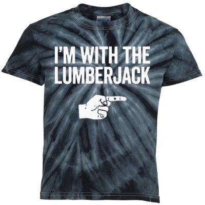 I'm With The Lumberjack Matching VNeck Kids Tie-Dye T-Shirt