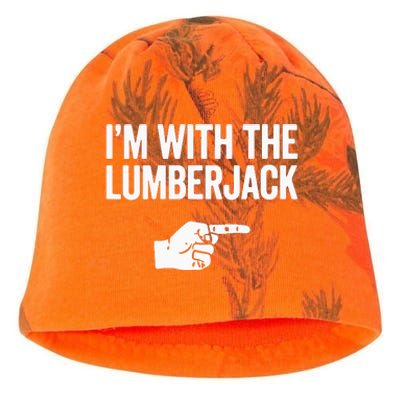 I'm With The Lumberjack Matching VNeck Kati - Camo Knit Beanie