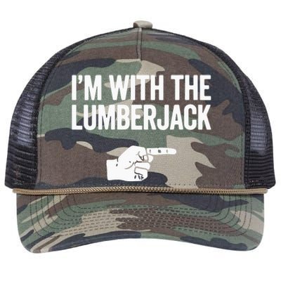 I'm With The Lumberjack Matching VNeck Retro Rope Trucker Hat Cap