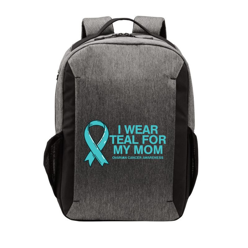 I Wear Teal For My Mom Fight Against Ovarian Cancer Vector Backpack