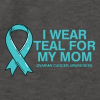 I Wear Teal For My Mom Fight Against Ovarian Cancer Vector Backpack