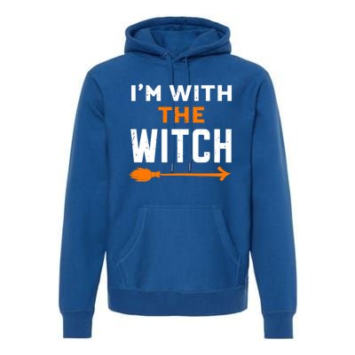 Im With The Witch Couples Halloween Gift Premium Hoodie