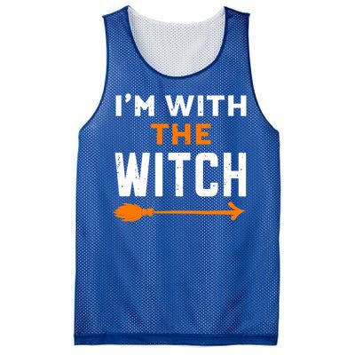 Im With The Witch Couples Halloween Gift Mesh Reversible Basketball Jersey Tank