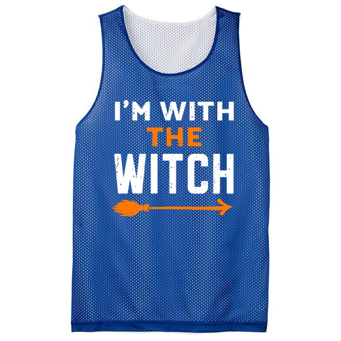 Im With The Witch Couples Halloween Gift Mesh Reversible Basketball Jersey Tank