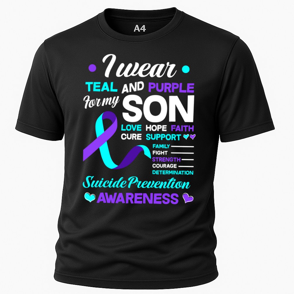 I Wear Teal & Purple For My Son Suicide Prevention Awareness Performance Shirt