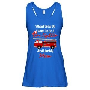 I Want To Be A Fire Fighter Just Like My Mom Hero Great Gift Ladies Essential Flowy Tank