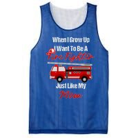 I Want To Be A Fire Fighter Just Like My Mom Hero Great Gift Mesh Reversible Basketball Jersey Tank