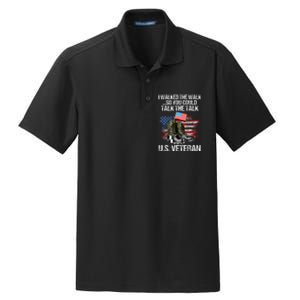 I Walked The Walk So You Could Talk The Talk U.S. Veteran Dry Zone Grid Polo