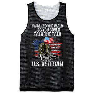 I Walked The Walk So You Could Talk The Talk U.S. Veteran Mesh Reversible Basketball Jersey Tank