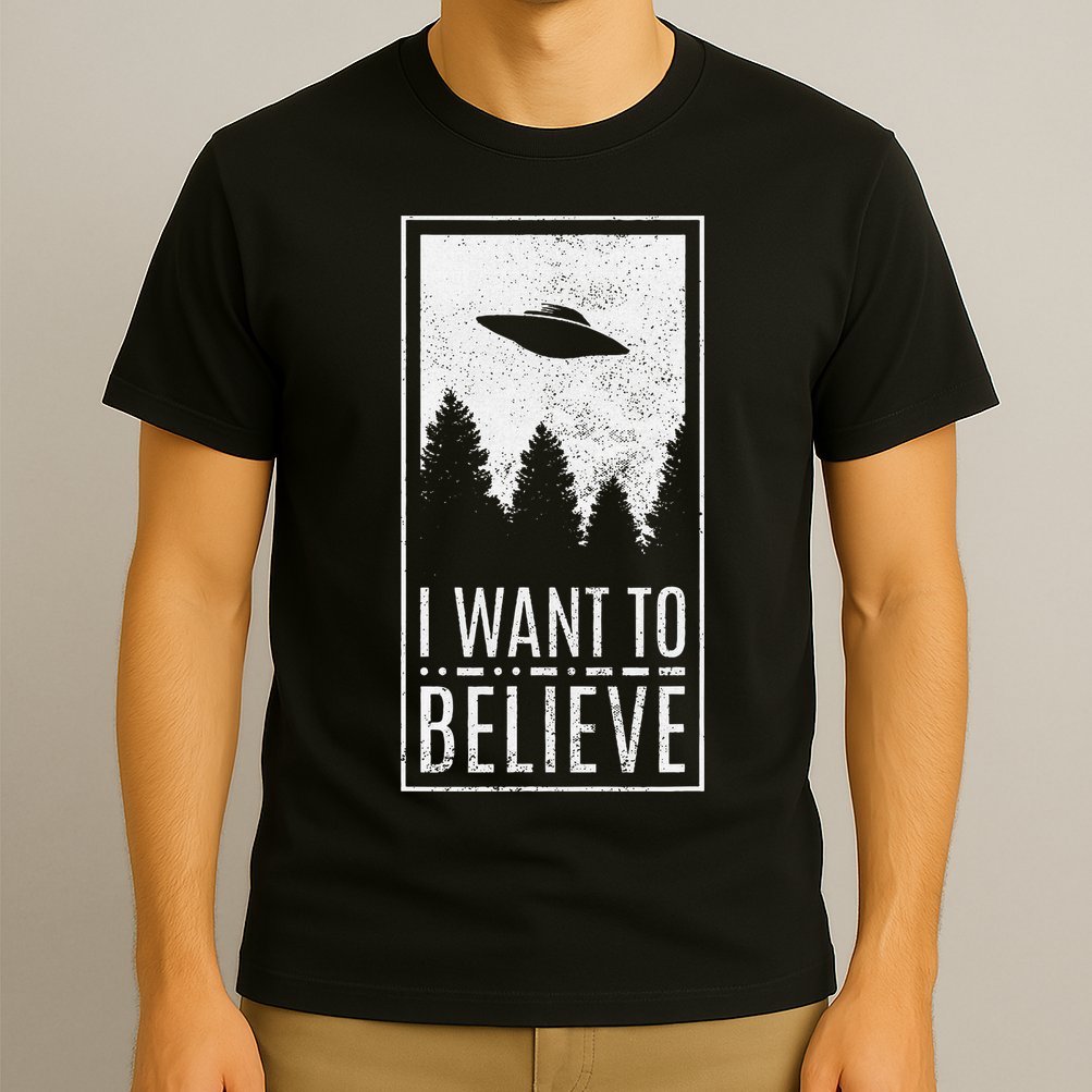 I Want To Believe Ufo Alien Hunter Conspiracy Theorist T-Shirt