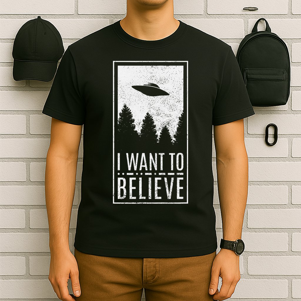 I Want To Believe Ufo Alien Hunter Conspiracy Theorist T-Shirt