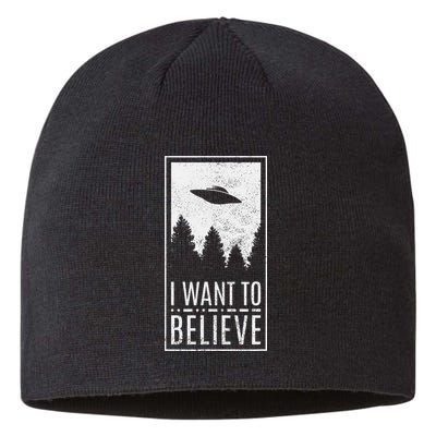 I Want To Believe Ufo Alien Hunter Conspiracy Theorist Sustainable Beanie