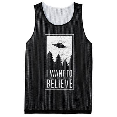 I Want To Believe Ufo Alien Hunter Conspiracy Theorist Mesh Reversible Basketball Jersey Tank