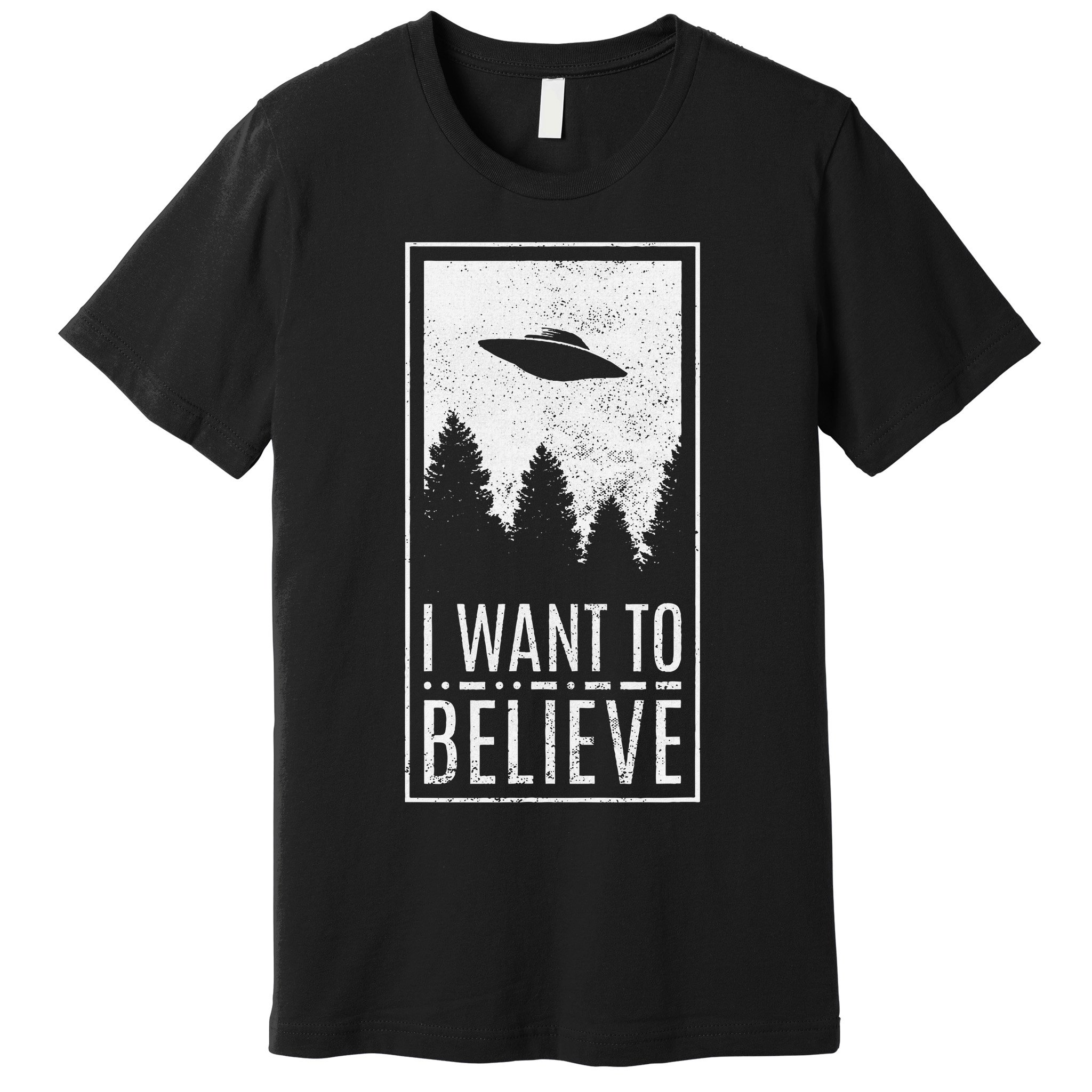 I Want To Believe Ufo Alien Hunter Conspiracy Theorist Premium T-Shirt