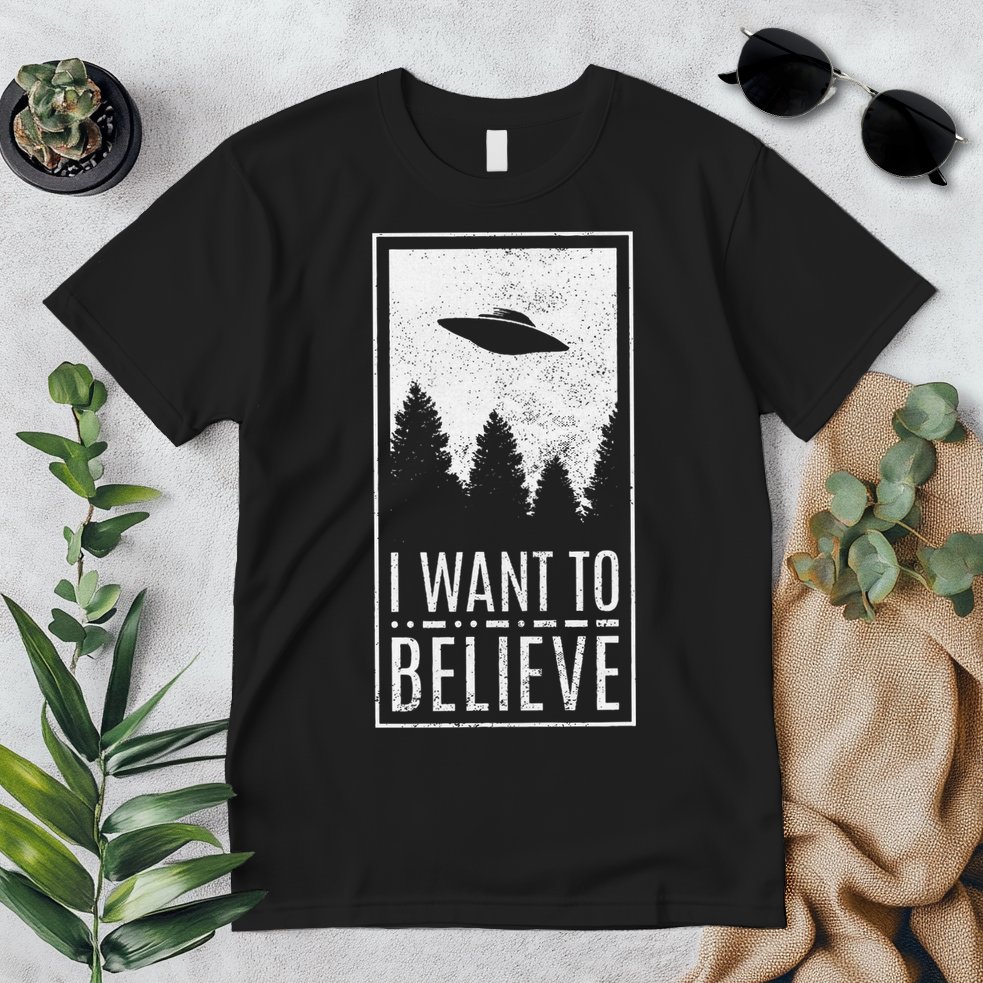 I Want To Believe Ufo Alien Hunter Conspiracy Theorist Premium T-Shirt