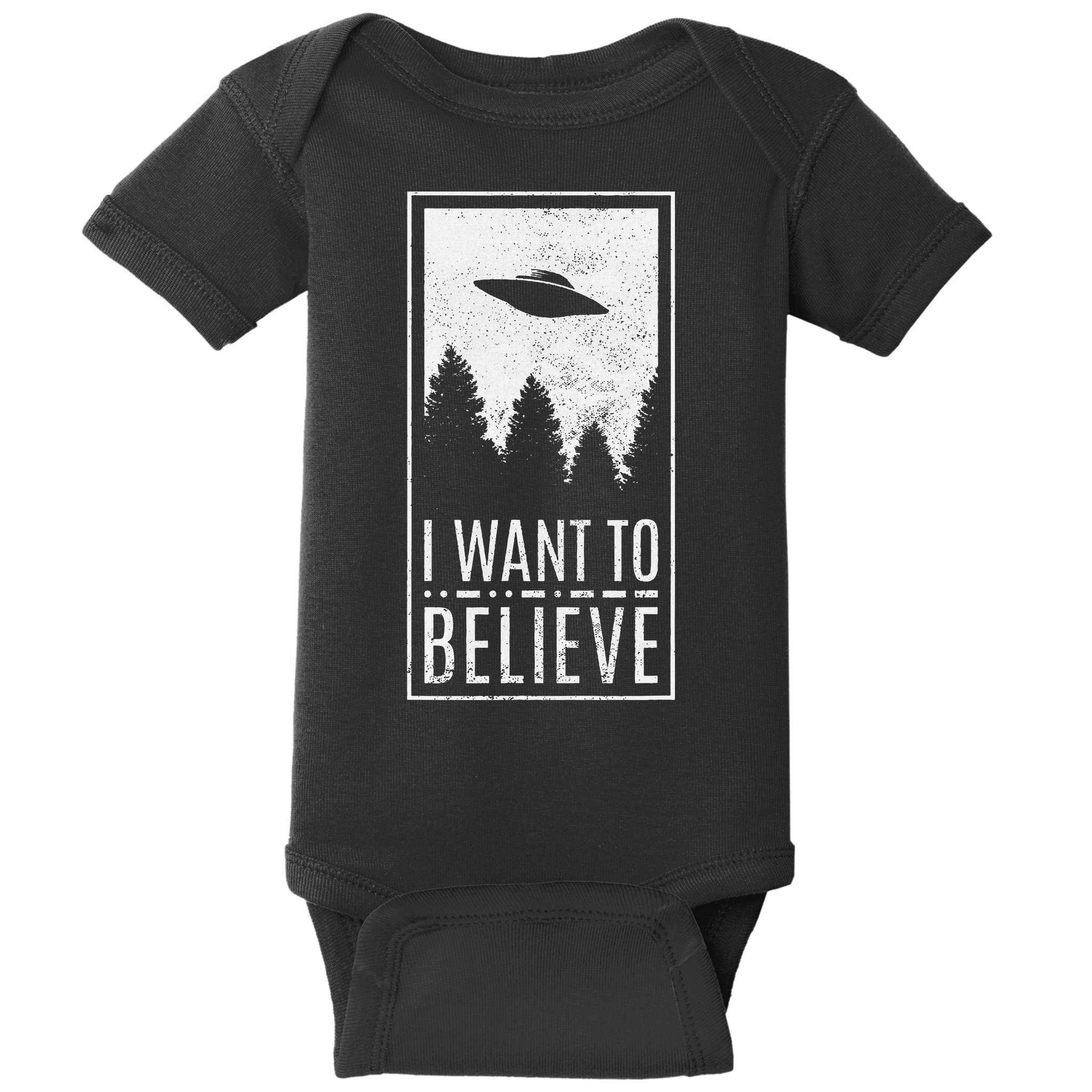 I Want To Believe Ufo Alien Hunter Conspiracy Theorist Baby Bodysuit