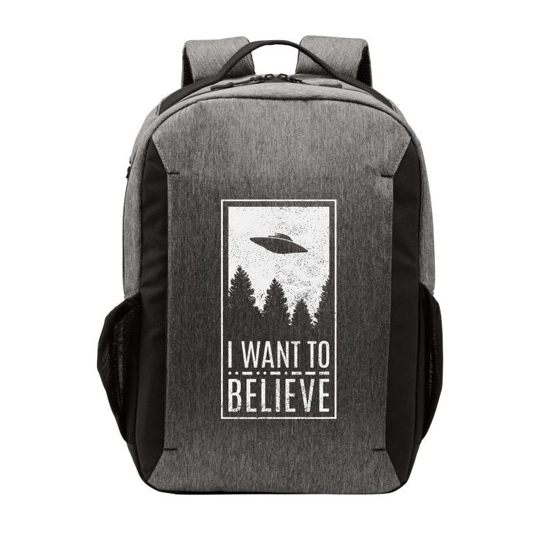 I Want To Believe Ufo Alien Hunter Conspiracy Theorist Vector Backpack