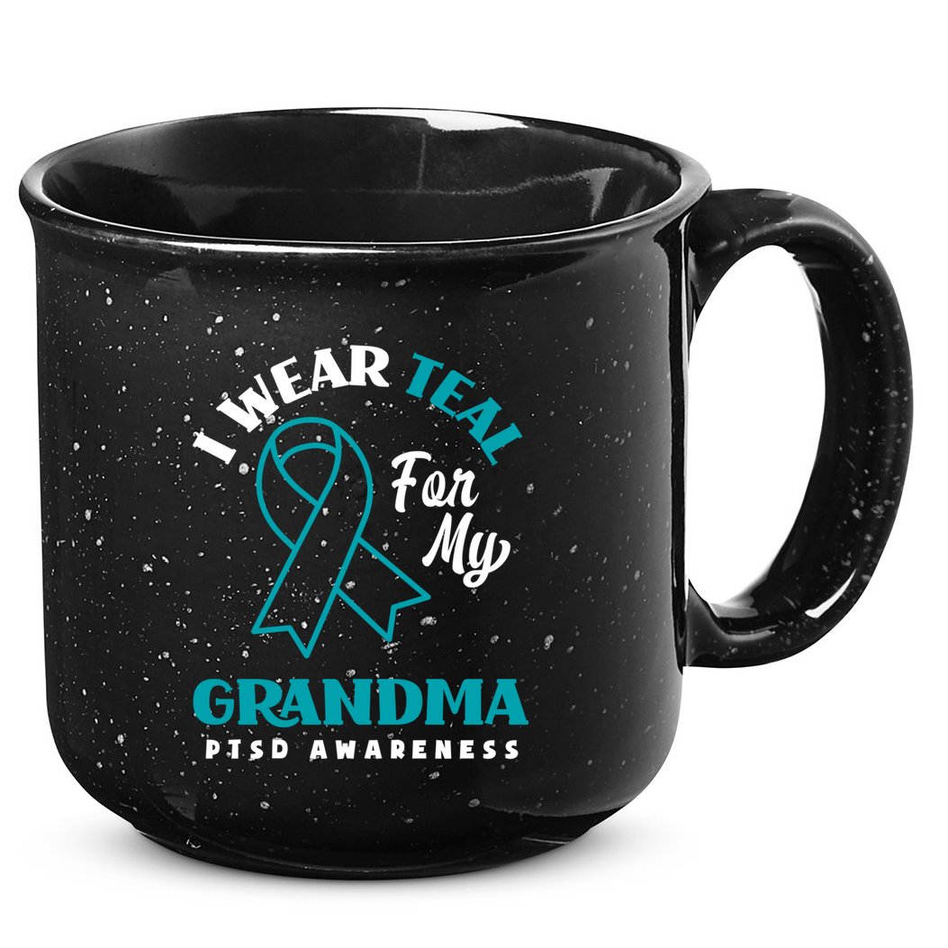 I Wear Teal For My Grandma Ptsd Awareness Gift 15oz Campfire Ceramic Mug