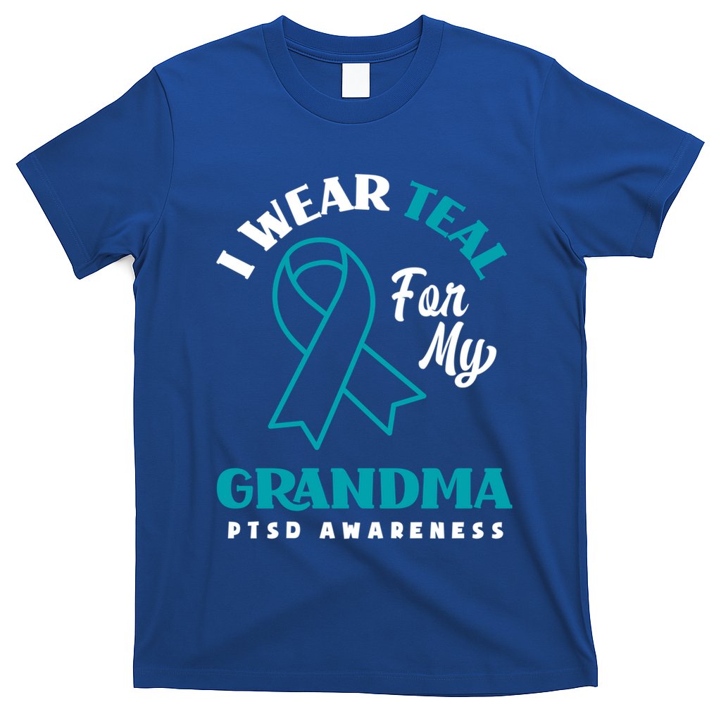 I Wear Teal For My Grandma Ptsd Awareness Gift T-Shirt