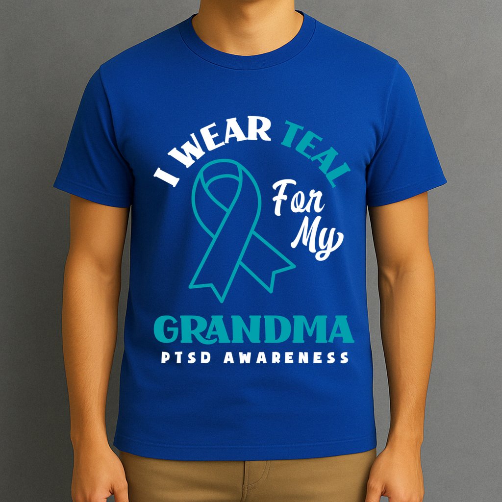 I Wear Teal For My Grandma Ptsd Awareness Gift T-Shirt