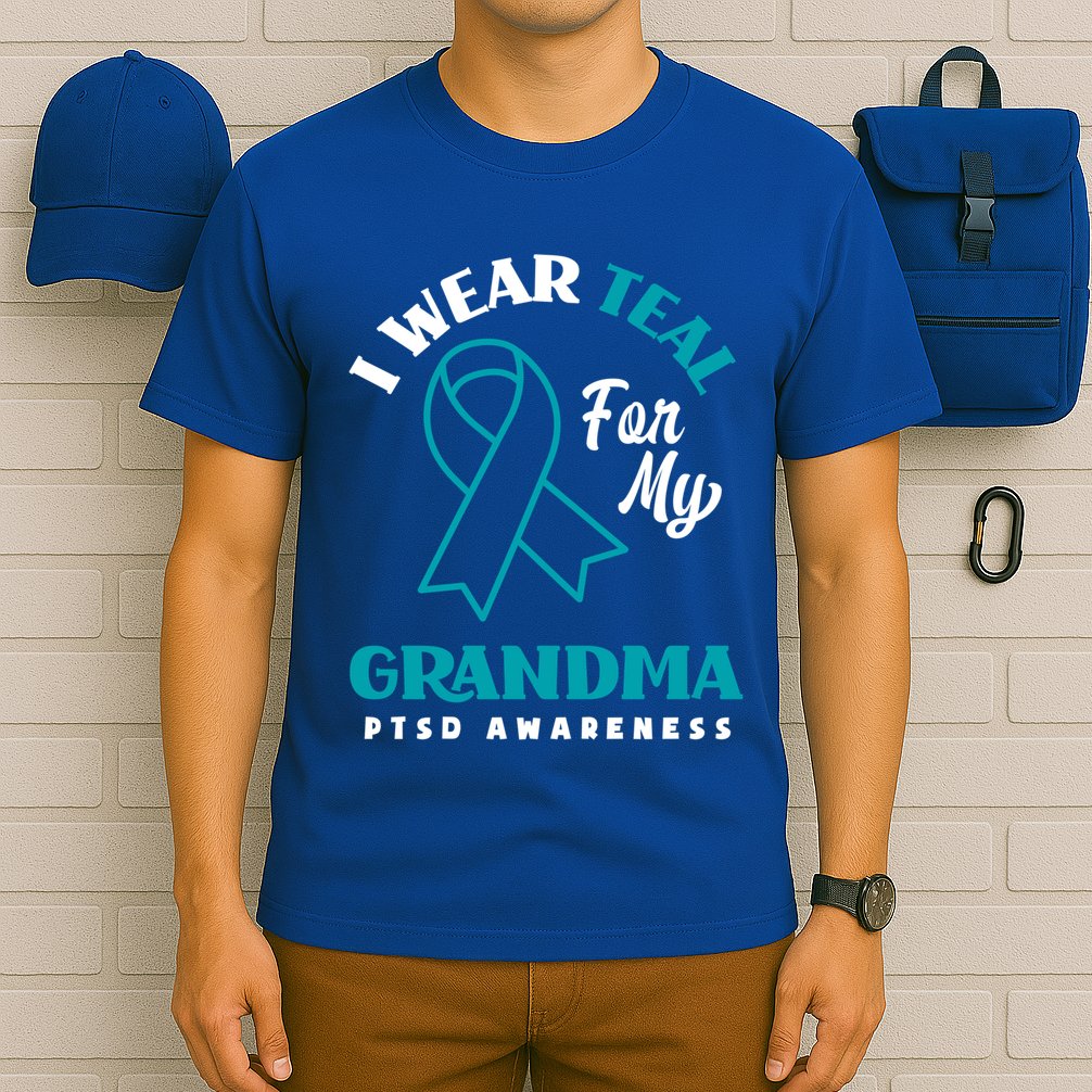 I Wear Teal For My Grandma Ptsd Awareness Gift T-Shirt