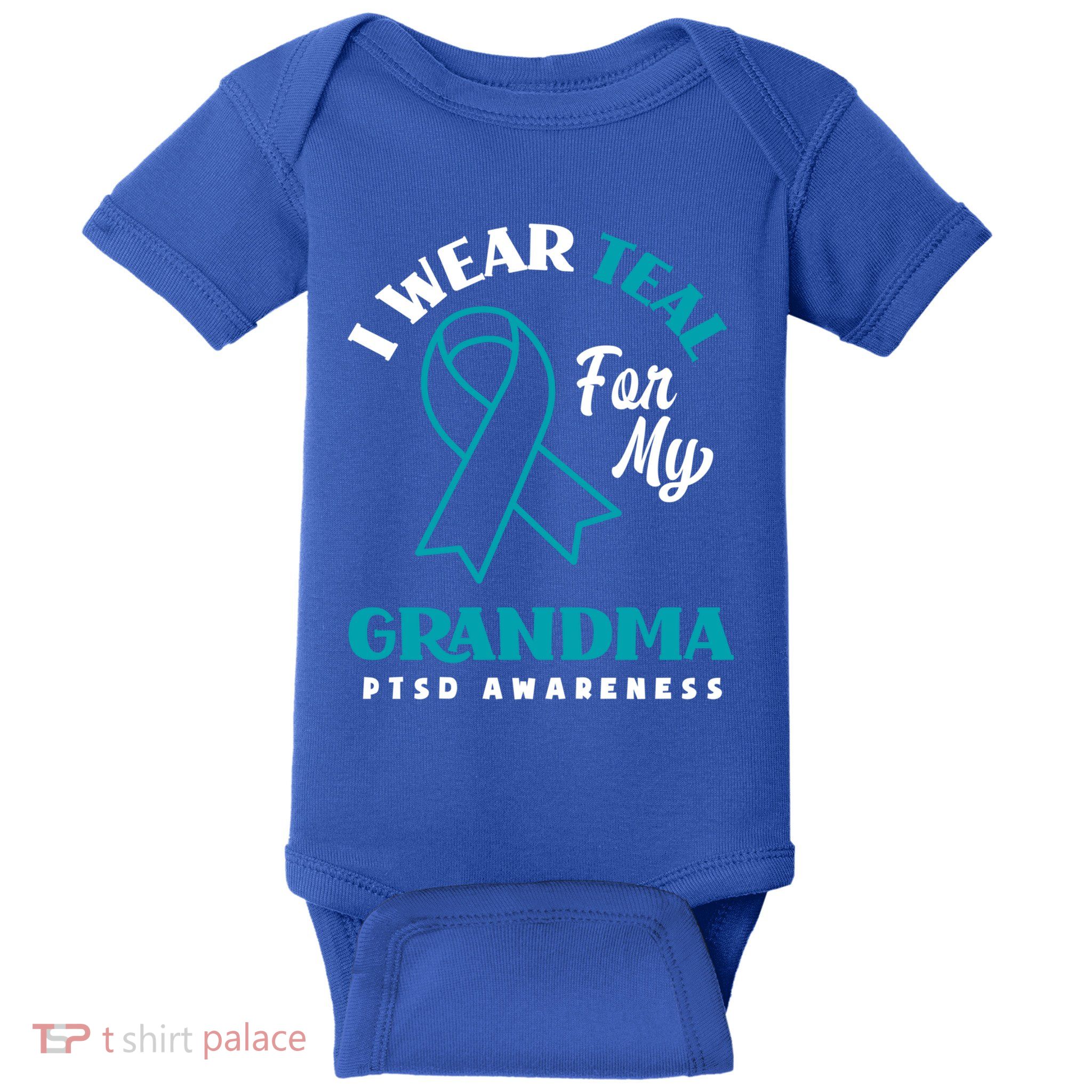 I Wear Teal For My Grandma Ptsd Awareness Gift Baby Bodysuit