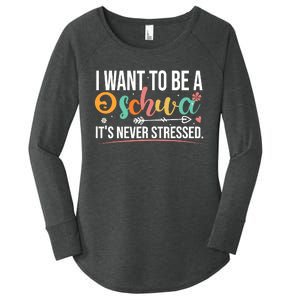 I Want To Be A Schwa ItS Never Stressed Science Of Reading Women's Perfect Tri Tunic Long Sleeve Shirt