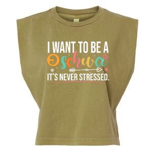 I Want To Be A Schwa ItS Never Stressed Science Of Reading Garment-Dyed Women's Muscle Tee