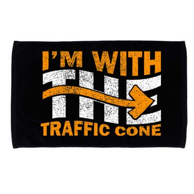 IM With The Traffic Cone Costume Funny Halloween Couple Microfiber Hand Towel