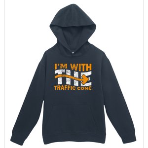 IM With The Traffic Cone Costume Funny Halloween Couple Urban Pullover Hoodie