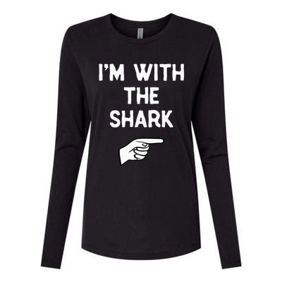 IM With The Shark Costume Halloween Matching Party Womens Cotton Relaxed Long Sleeve T-Shirt