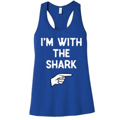 IM With The Shark Costume Halloween Matching Party Women's Racerback Tank