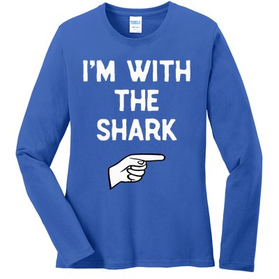 IM With The Shark Costume Halloween Matching Party Ladies Long Sleeve Shirt