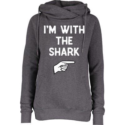 IM With The Shark Costume Halloween Matching Party Womens Funnel Neck Pullover Hood