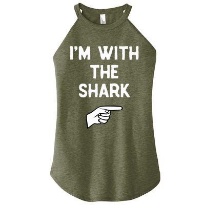 IM With The Shark Costume Halloween Matching Party Women's Perfect Tri Rocker Tank