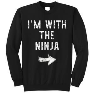 IM With The Ninja Costume Halloween Matching Couple Sweatshirt