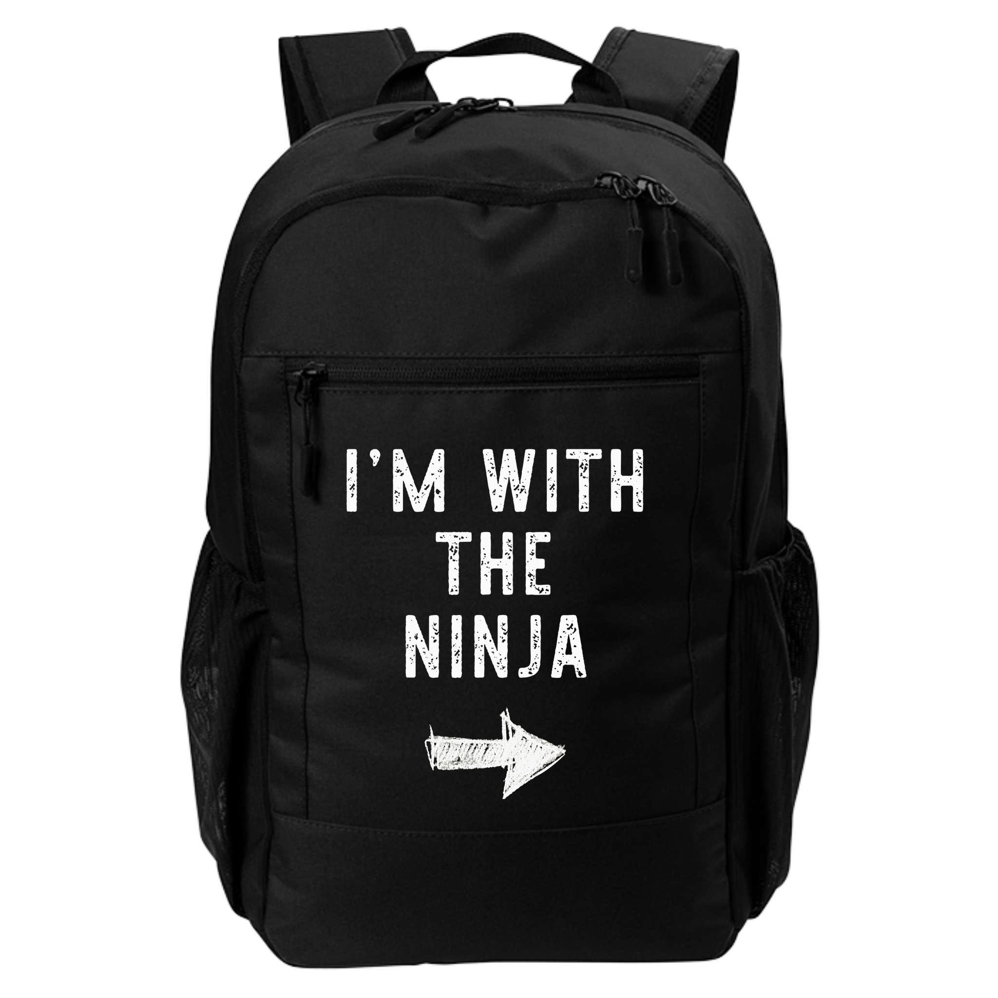 IM With The Ninja Costume Halloween Matching Couple Backpack